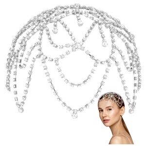 Elegant Silver Crystal Headpiece